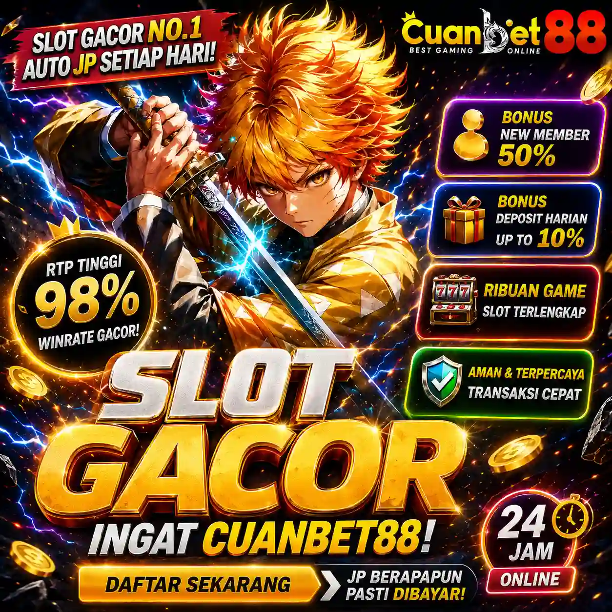 CUANBET88: Slot88 Resmi Andalan Situs Gampang Menang Link Slot Gacor Hari Ini